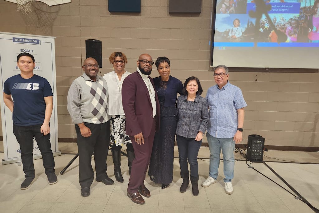 Compassion Ambassador Donnett Thompson-Hall at a church service where she presented Compassion’s ministry.