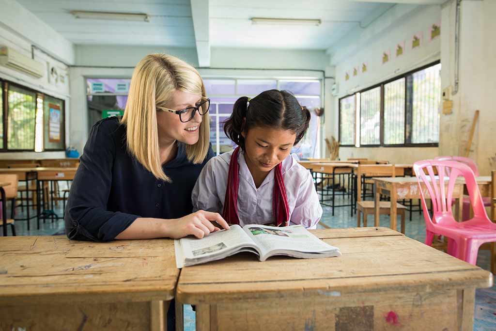 Allison Alley at a Compassion centre in Thailand with one of Compassion's program participants.