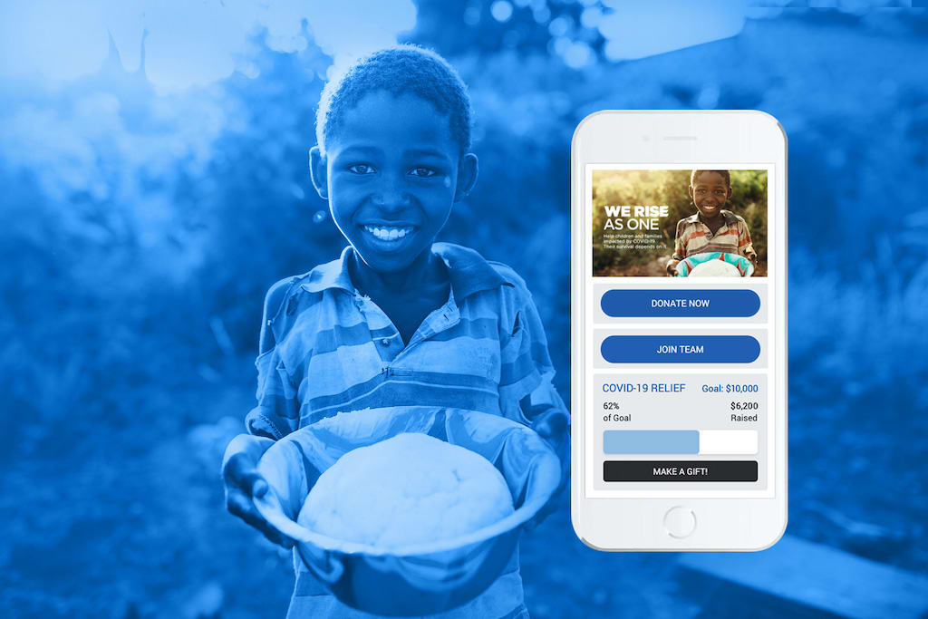 A graphic promoting our online fundraising platform