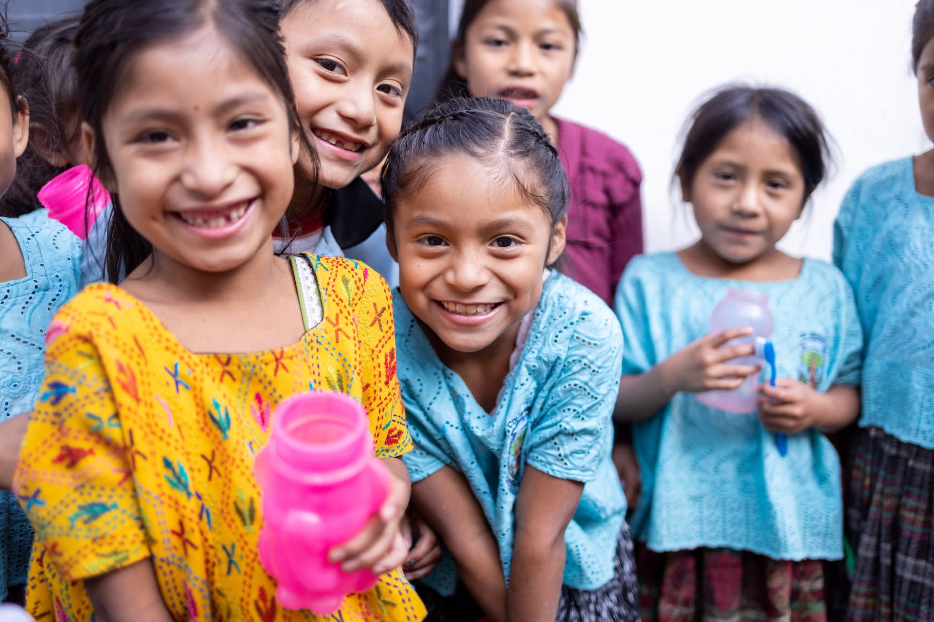 A group of girls in Guatemala.