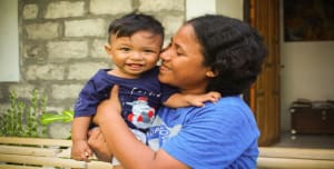 In Indonesia, Jeinny and her son, Argya, are part of Compassion's Survival program for vulnerable moms and babies.