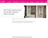 Preview Triton Velino Cool Touch Bar Diverter Mixer Shower