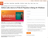 Preview Tickets To Being Mr Wickham And Signed Programme