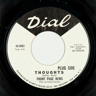 Garage 45: Dial (1) (USA) 7" 45-4052 (v2)(wlp) (la/pr-v1) (1967) Front Page News Thoughts // You Better Behave