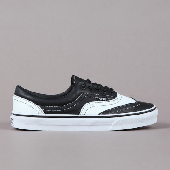 vans era wingtip black & white leather skate shoe vans era wingtip black & white leather skate shoe