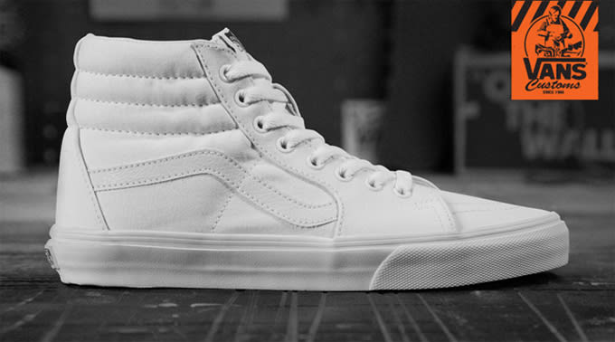 vans sk8 hi white custom vans sk8 hi white custom