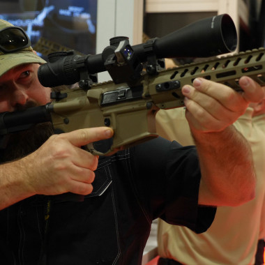 Alabama Boss Stops By the Trijicon Booth at Shot Show 2018