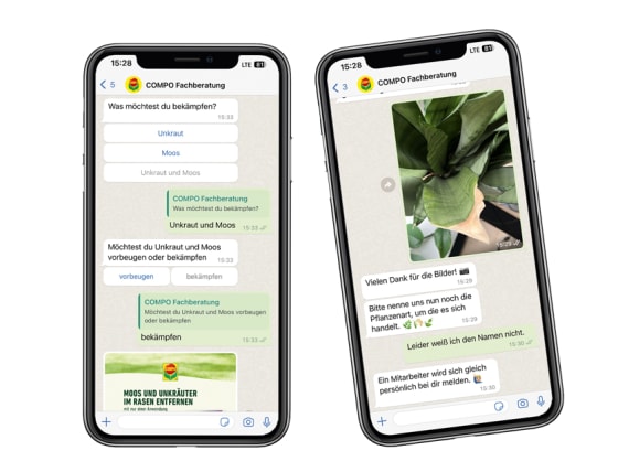 Beispiele COMPO WhatsApp Beratung