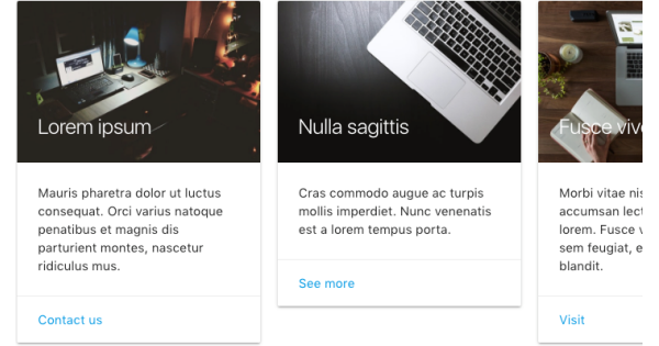 Horizontal scroll cards