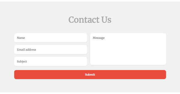 Elegant contact form