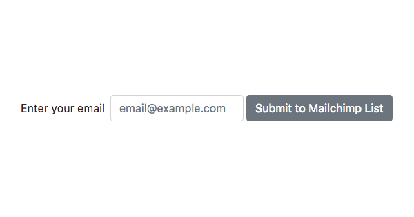 MailChimp Signup Form, email address