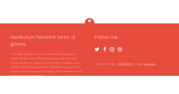 Radius - masonry-style portfolio footer template