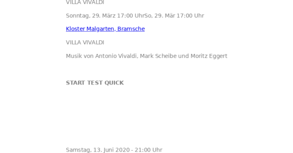 das nächste Konzert 