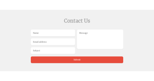 Elegant contact form