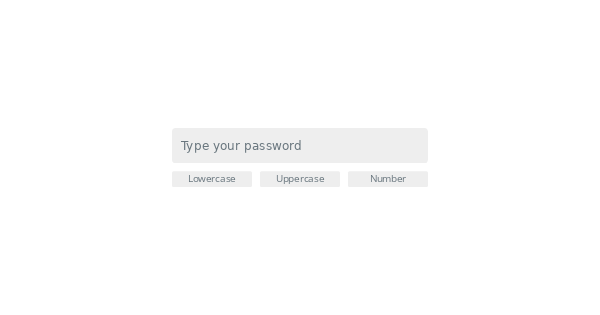 Password strength input
