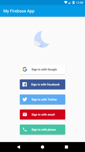 Firebase login form