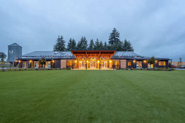 The Abbey Road Farm event space - the view from the exterior.