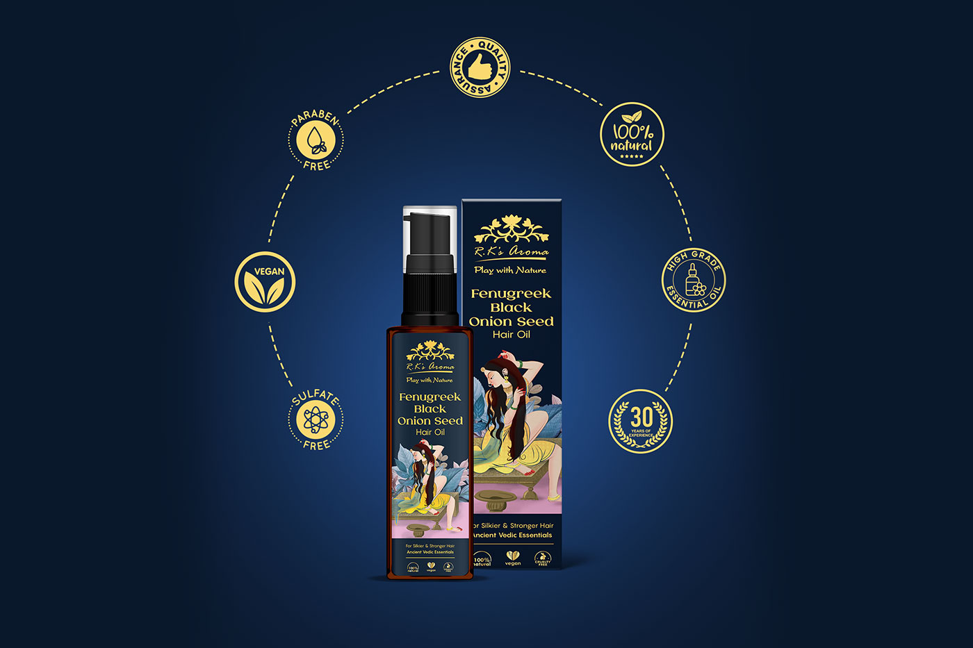 RK Aroma’s hair oil for damage control and protection