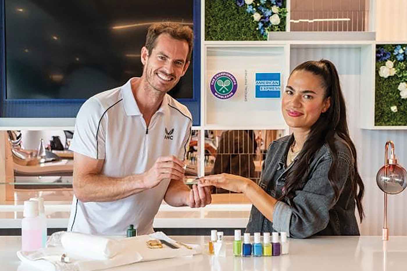 Andy Murray impressed with Wimbledon-inspired nail art