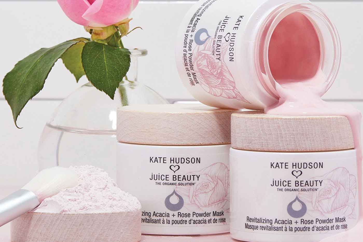 Juice Beauty and Kate Hudson launch Revitalizing Acacia + Rose Powder Mask