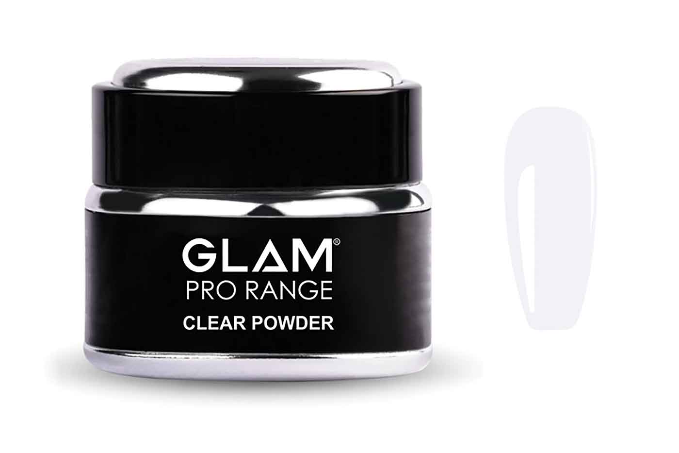 Achieve a natural finish with Glam’s pro range Crystal clear powder