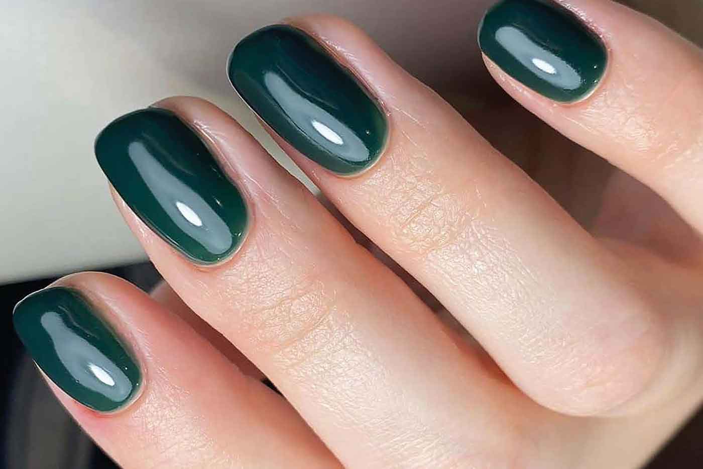 Earthy Greens manicure latest. 