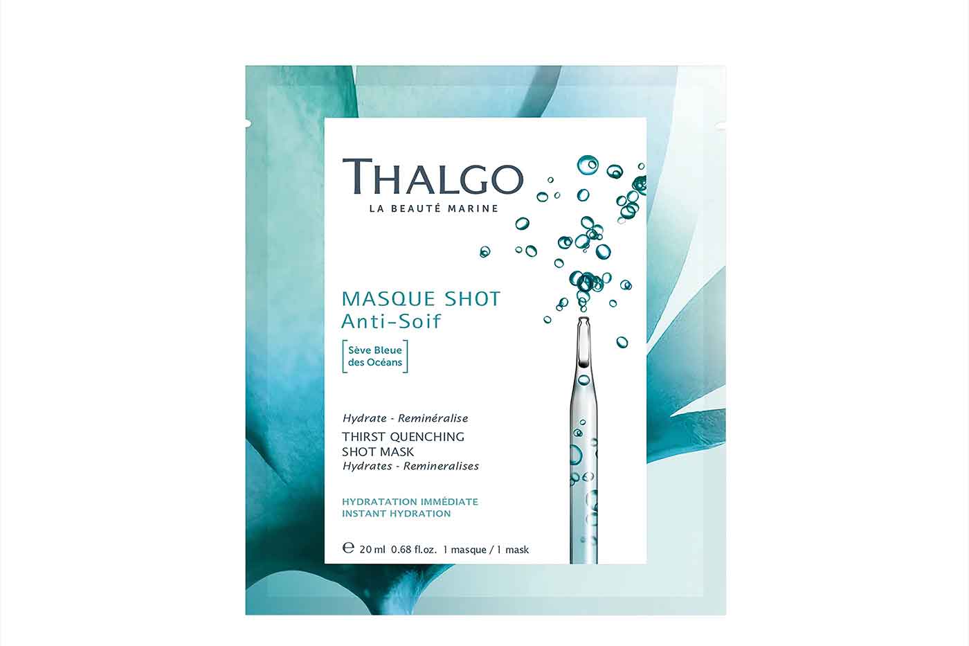 Thalgo’s Thirst Quenching Shot Mask works wonders for you client’s dehydrated skin