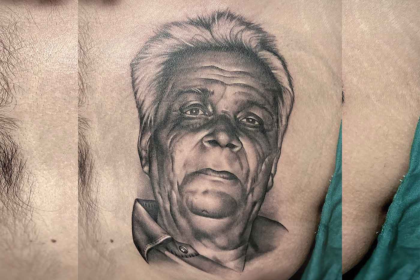 memorial portrait tattoo