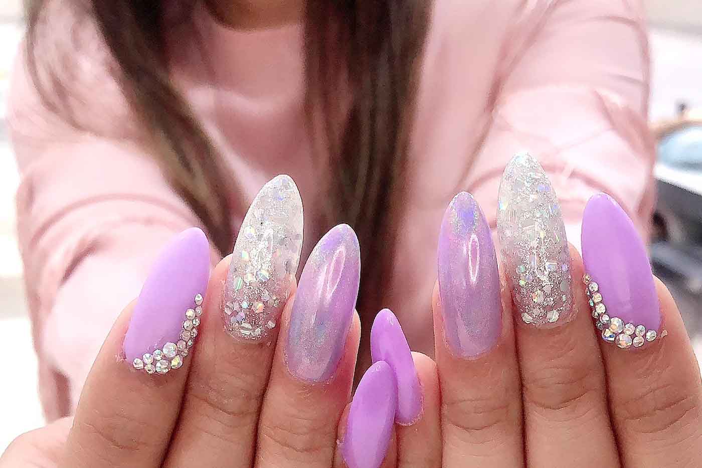 Nail Design with Acrylic Powder and Extensions - Angel Face - Салони за  красота
