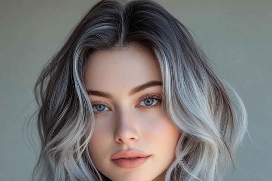Ash Grey hair 