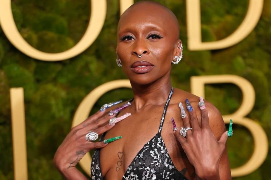 Cynthia Erivo’s Show-Stopping Nail Art Steals the Spotlight at the Golden Globes 2025
