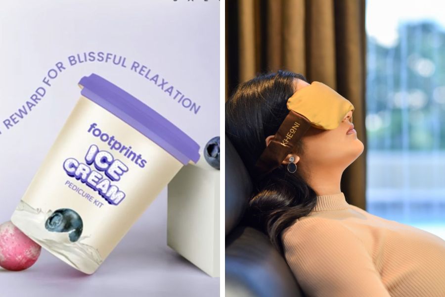 Looks Salon Introduces the Indulgent Ice Cream Pedicure With Relaxing Kheoni Wellness Eye Masks