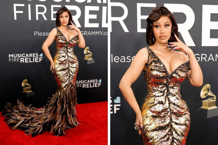 Cardi B Adds yet another Feather to her Cap at Grammys 2025