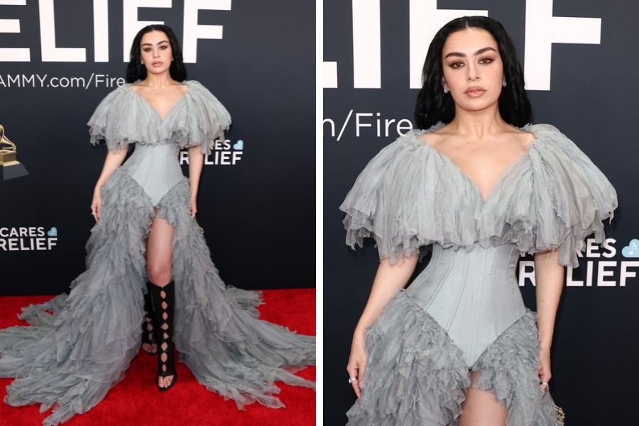 Charli XCX Goes Full Gladiator at Grammys 2025