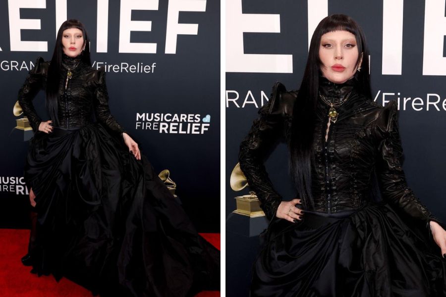 Lady Gaga Embraces Her Inner Goth at Grammys 2025