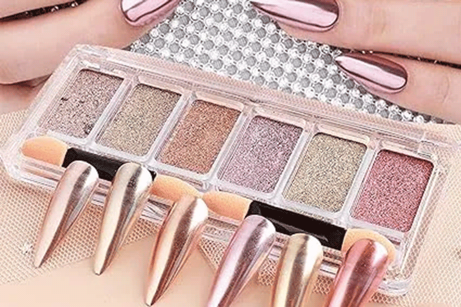 I Love My Polish 6 in 1 Pastel Mirror Powder Set
