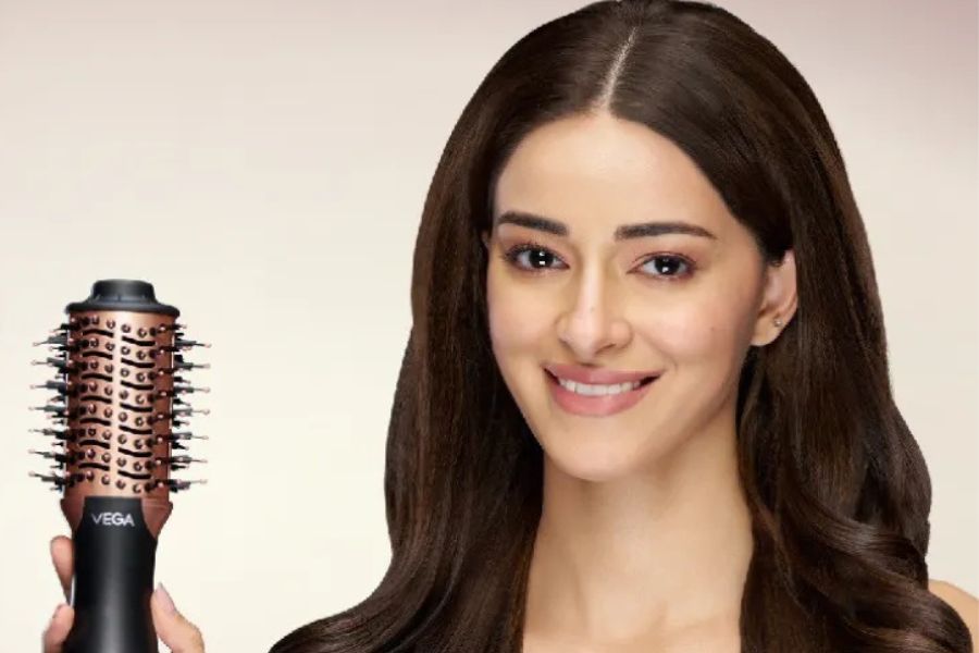 Ananya Pandey Seen in the New Vega Campaign Promoting the Vega LitStyle Hair Dryer Brush