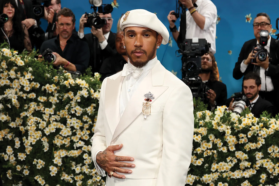 Lewis Hamilton has hearts racing at the 2025 Met Gala