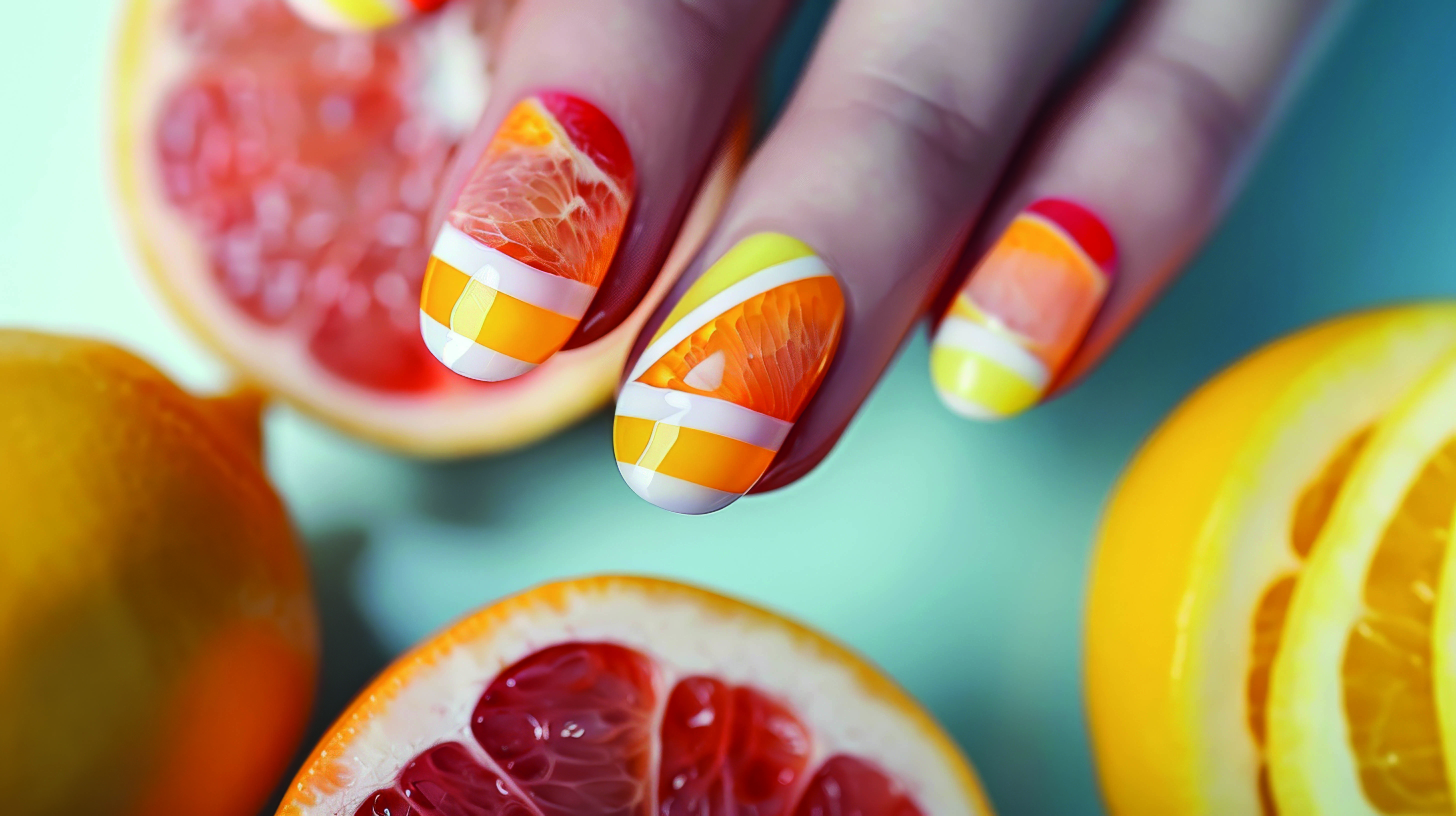 Trendy and Chic Fruit-Inspired Nail Art Trendy and Chic Fruit-Inspired Nail Art