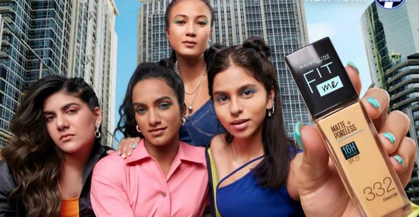 Suhana Khan and 3 others become the face of Maybelline