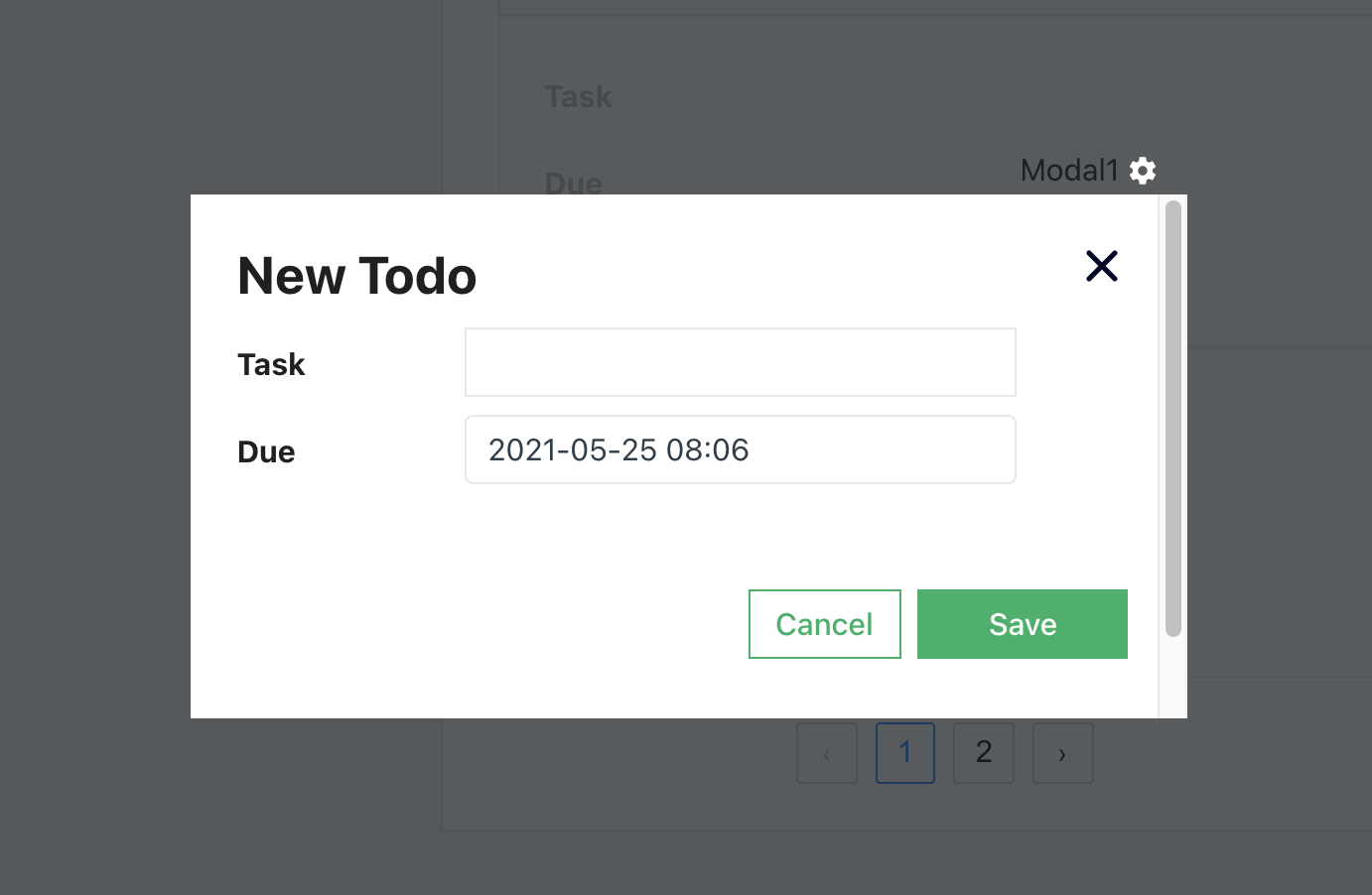 image show my form modal configuration