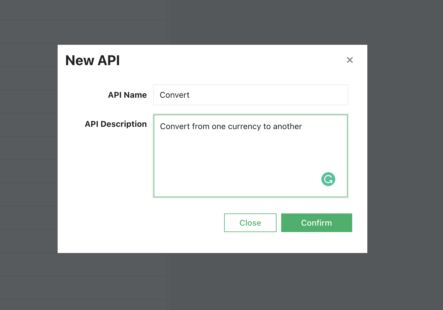 new API