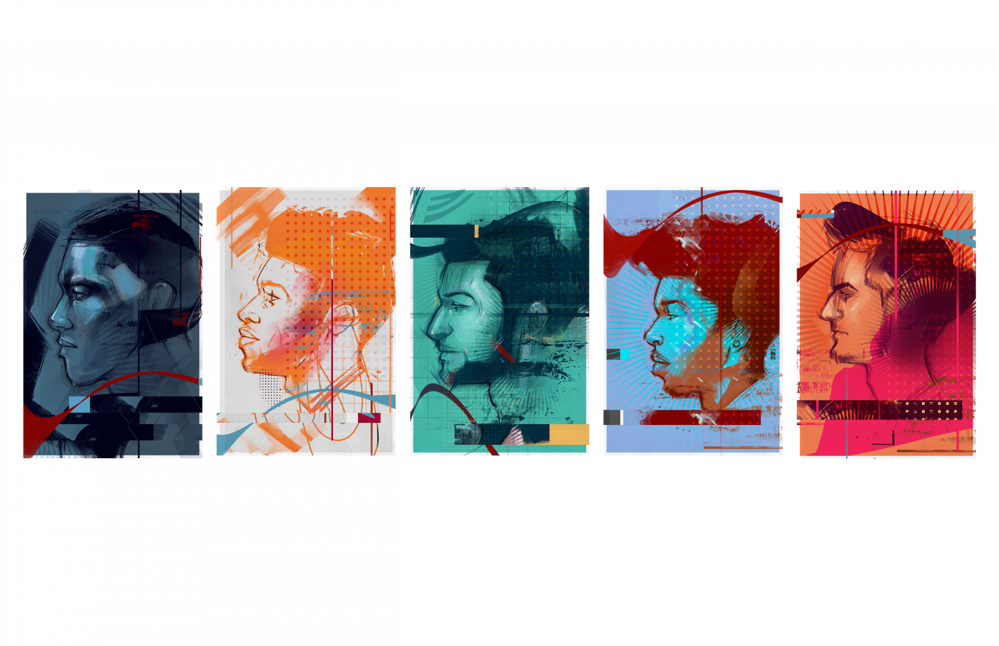’22 MLB rookie player sketches by Bernadette Little ©Bernadette Little