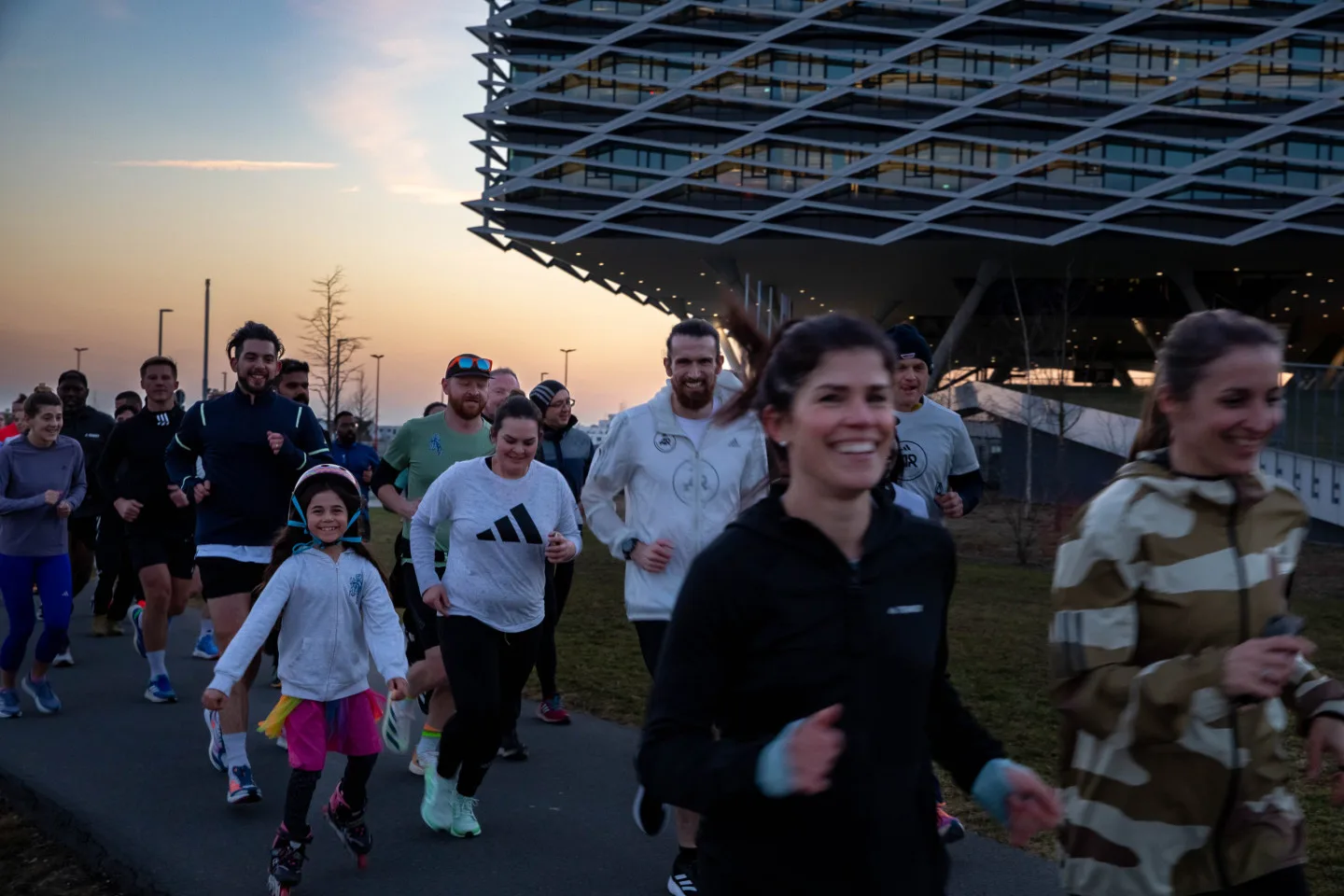 Basking in that safe and free feeling with smiles all around during our run.