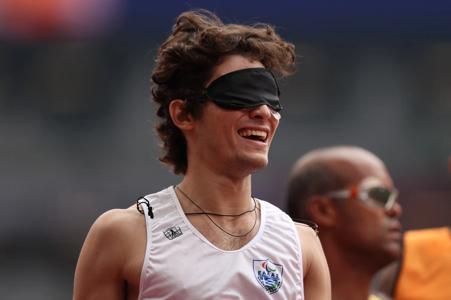Nasos on the track embracing his passion for speed at the 2020 Tokyo Paralympics. ©Naomi Baker, Getty Images