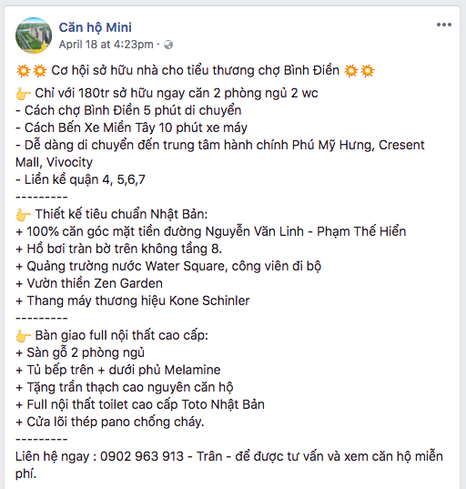 mẫu quảng cáo Facebook