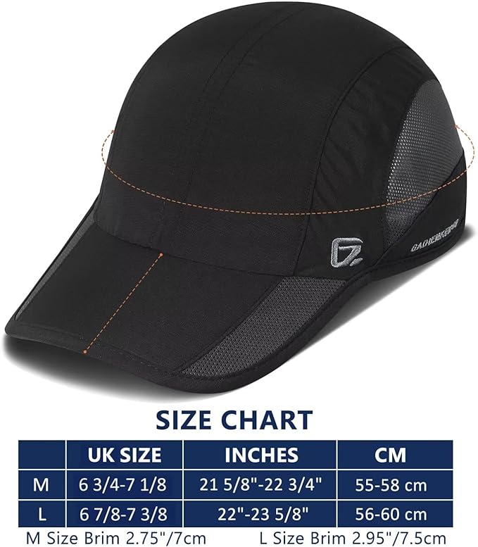 GADIEMKENSD Unstructured Quick Dry Sports Cap Outdoor Sun Protective Unisex