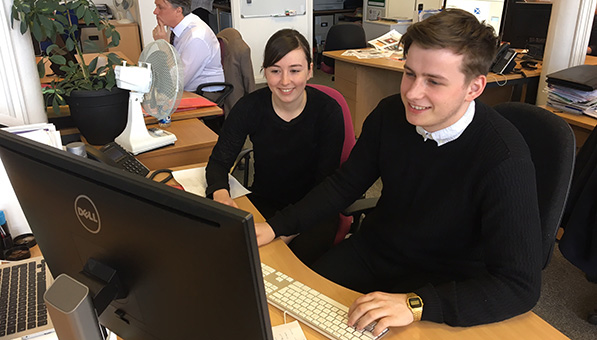 Jamie Anderson works with one of our web developers Kristina