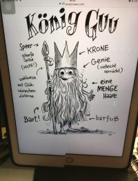 "König Guu" von Adam Stower (Rezension) | SCHREIBBLOGG 2025 könig guu zeichnung adam stower