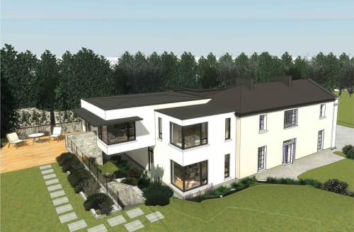 EXTENSION OF PALMYRA The existing house, while not a protected structure, possesses an elegant simplicity that has guided our design approach. The extension harmonises with the original building through a considered contemporary design that employs minimal finishes and clean lines. By maintaining a restrained architectural language, the new addition sits respectfully alongside the original house, carefully preserving its role as the primary structure while enhancing its functionality for modern living.